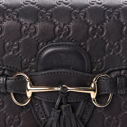 Gucci Guccissima Medium Emily Chain Shoulder Bag Black 10 of 17