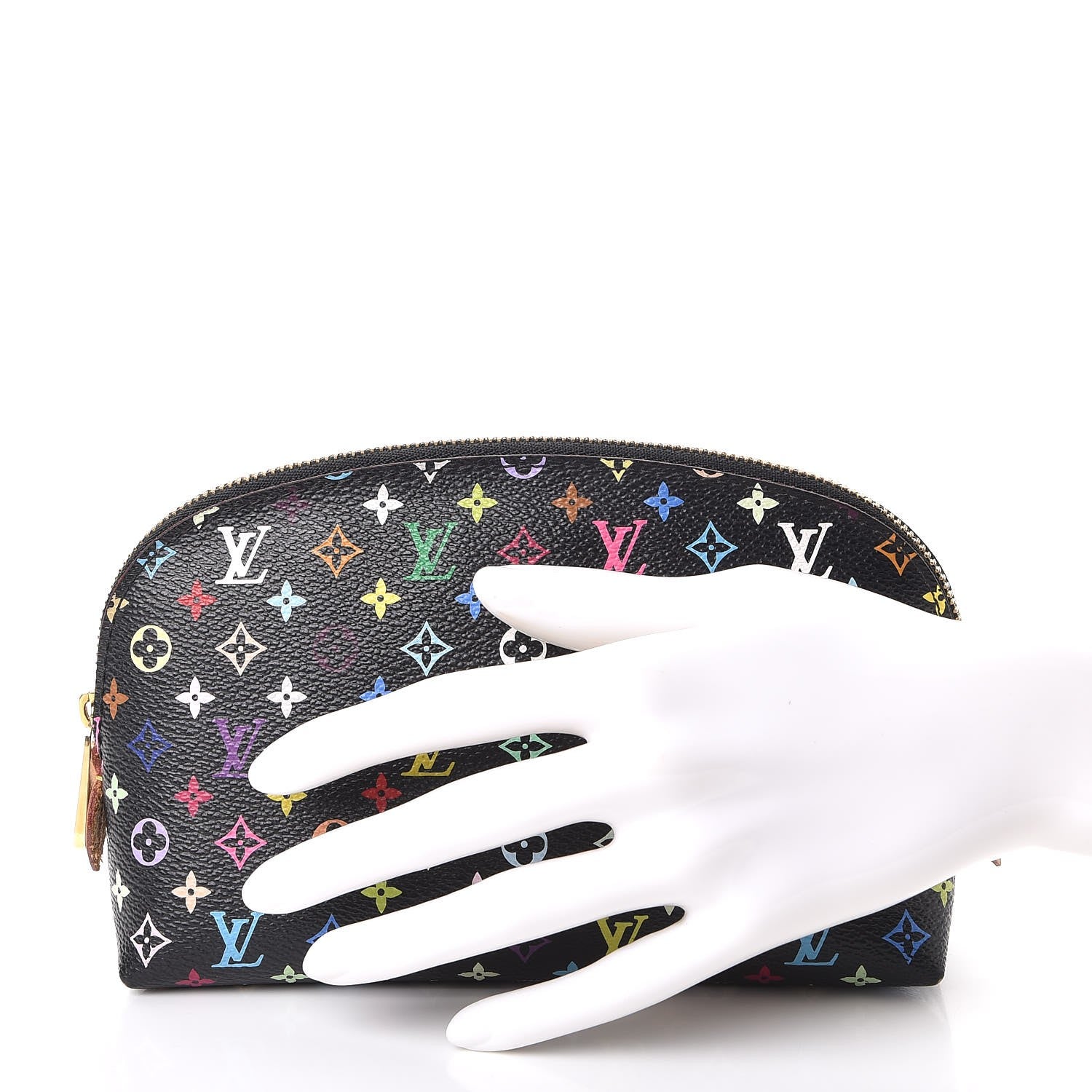 Louis Vuitton Monogram Multicolor Cosmetic Pouch Black Grenade 2 of 8