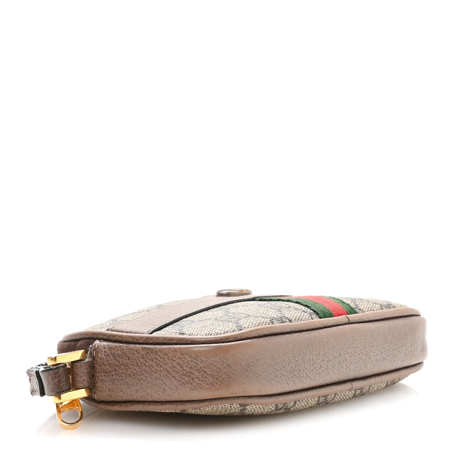 GG Supreme Monogram Ophidia Phone Case Wristlet Brown