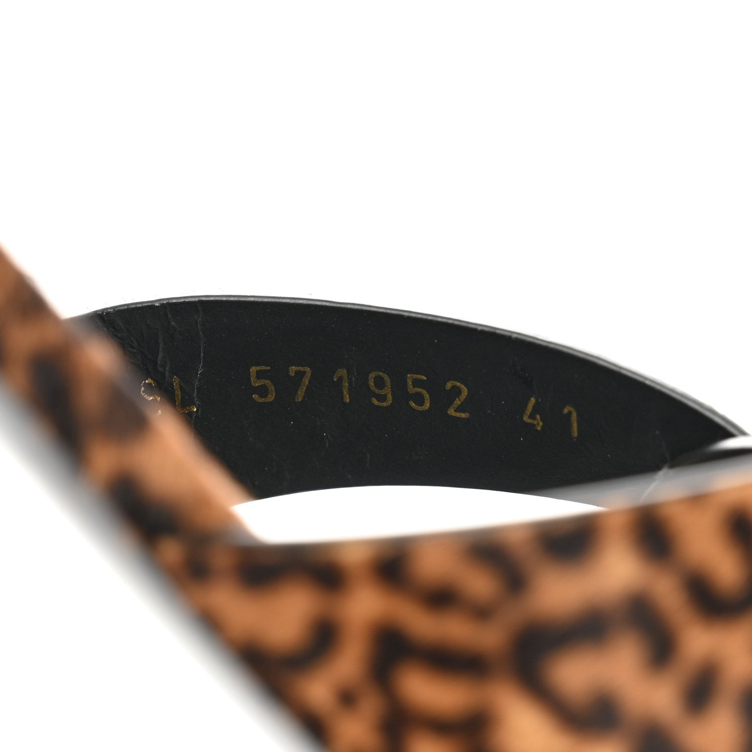 Saint Laurent Calf Hair Leopard Print Tribute 05 Slide Sandals 41 Manto Natural 8 of 10