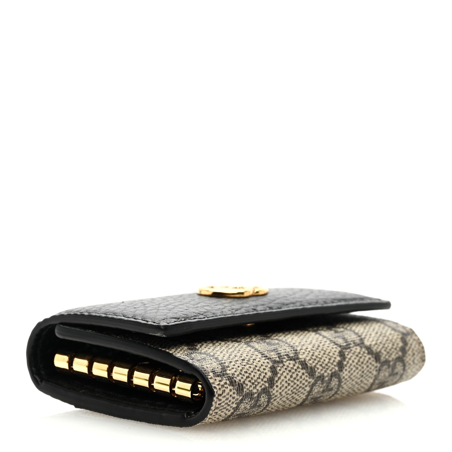 Gucci Dollar Calfskin GG Supreme Monogram GG Marmont 6 Key Holder Case Black Beige Ebony 4 of 7