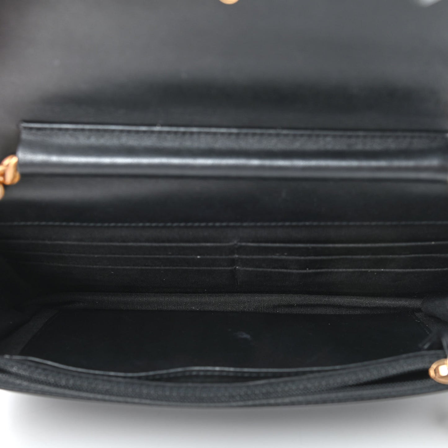 Caviar Quilted Boy Wallet On Chain WOC Black