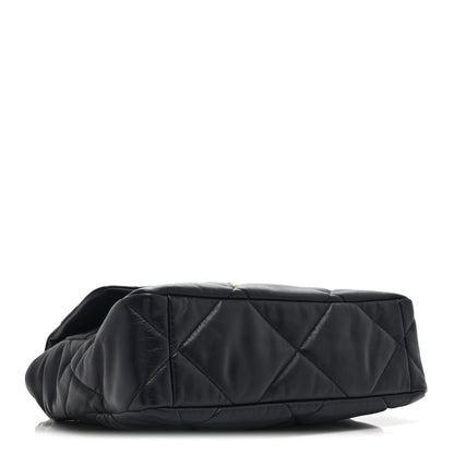 Chanel Lambskin Quilted Large Chanel 19 Flap Navy Blue 4 of 10