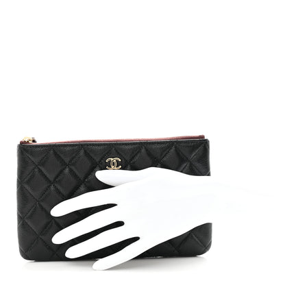 Chanel Caviar Quilted Small Zipped Pouch Black 2 of 8