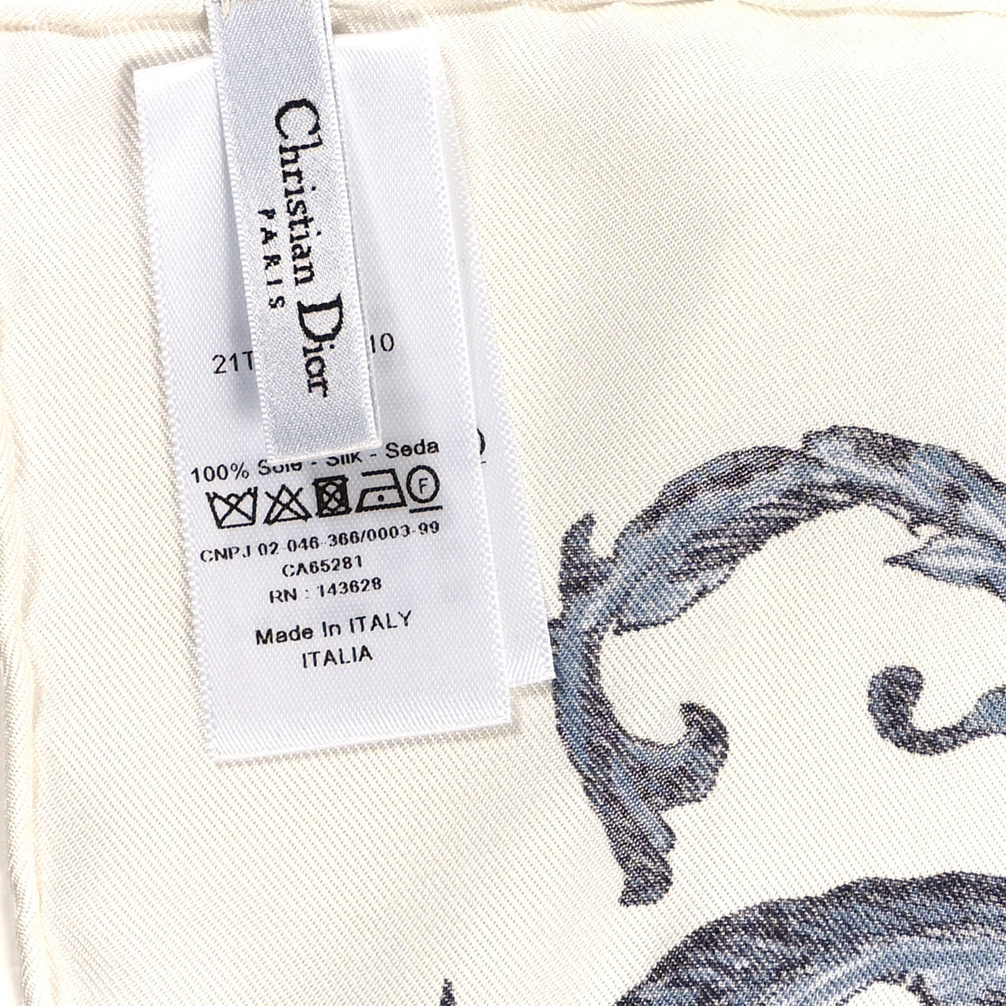 Silk Le Monde 90 Square Scarf White Multicolor