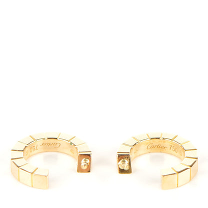 Cartier 18K Yellow Gold Laniere Hoop Earrings 3 of 9