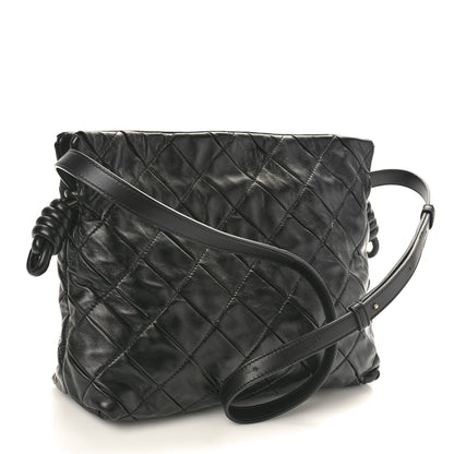 Loewe Nappa Pleated Small Flamenco Knot Bag Black 2 of 9