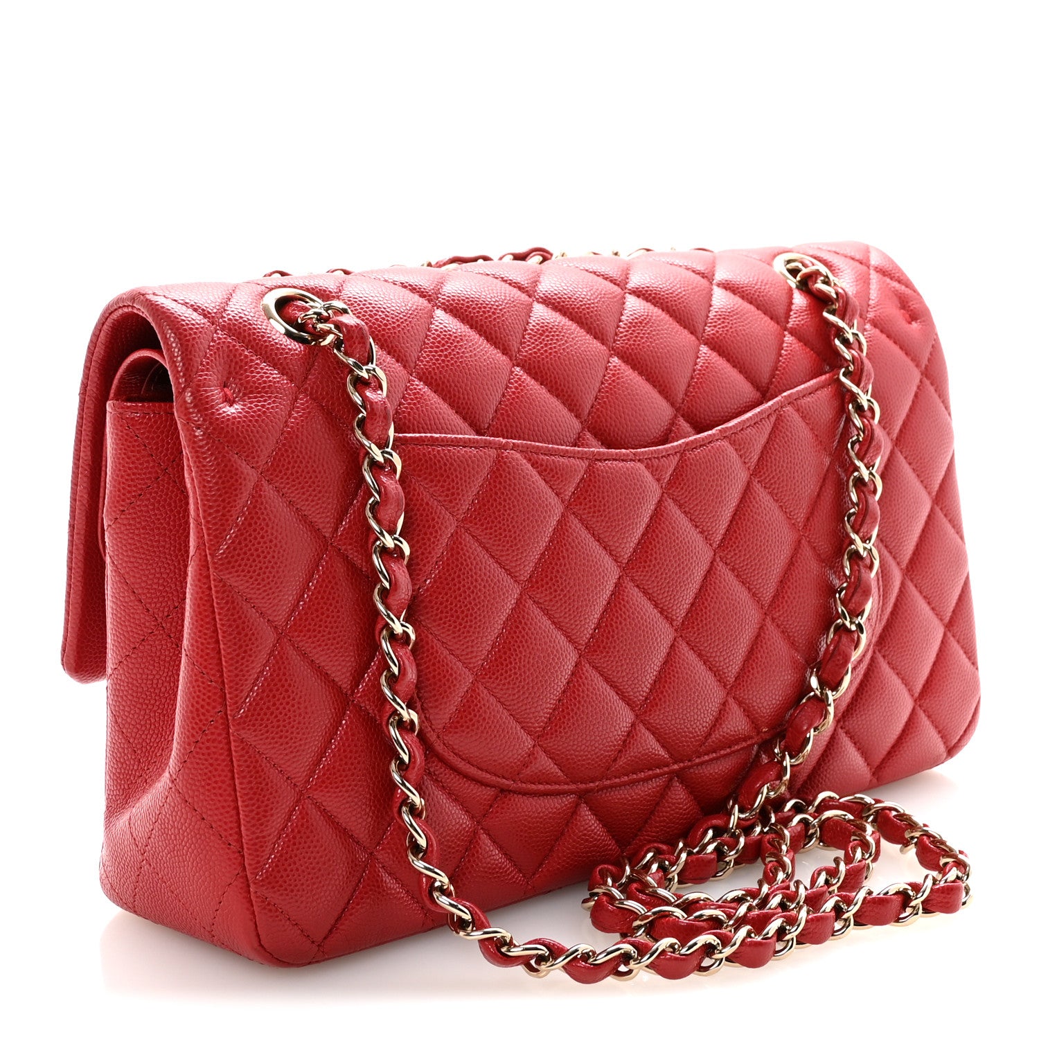 Chanel Caviar Quilted Medium Double Flap Red 3 of 10