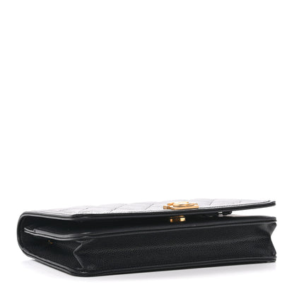 Chanel Caviar Quilted Boy Wallet On Chain WOC Black 4 of 13
