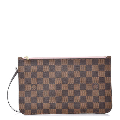 Louis Vuitton Damier Ebene Neverfull MM GM Pochette Rose Ballerine 1 of 9