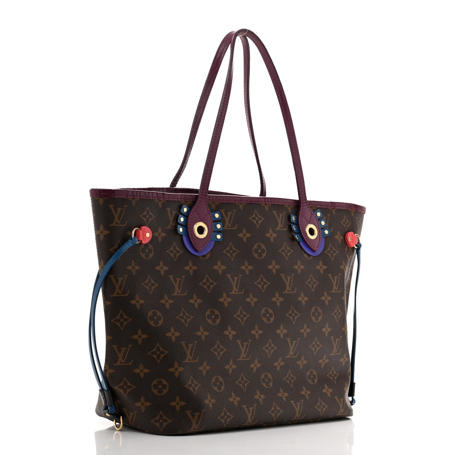 Louis Vuitton Monogram Totem Neverfull MM Magenta 4 of 11