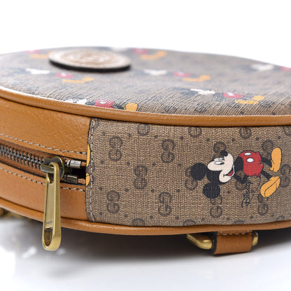 Gucci X DISNEY Mini Vintage GG Supreme Monogram Mickey Mouse Round Backpack Beige Vintage Sun Oil 7 of 9