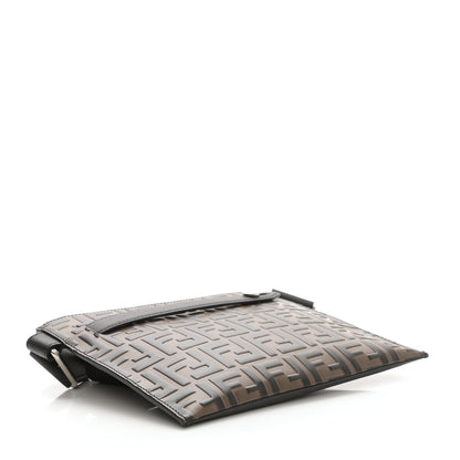 Fendi Vitello Century Bi-Color FF 1974 Embossed Messenger Maya Black 4 of 8