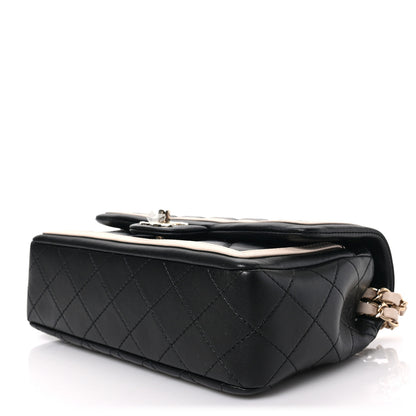Chanel Lambskin Quilted Bicolor Flap Black Beige 9 of 9