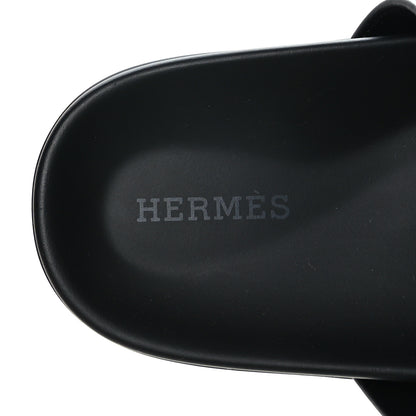 Hermes Calfskin Womens Chypre Sandals 35.5 Black 9 of 9