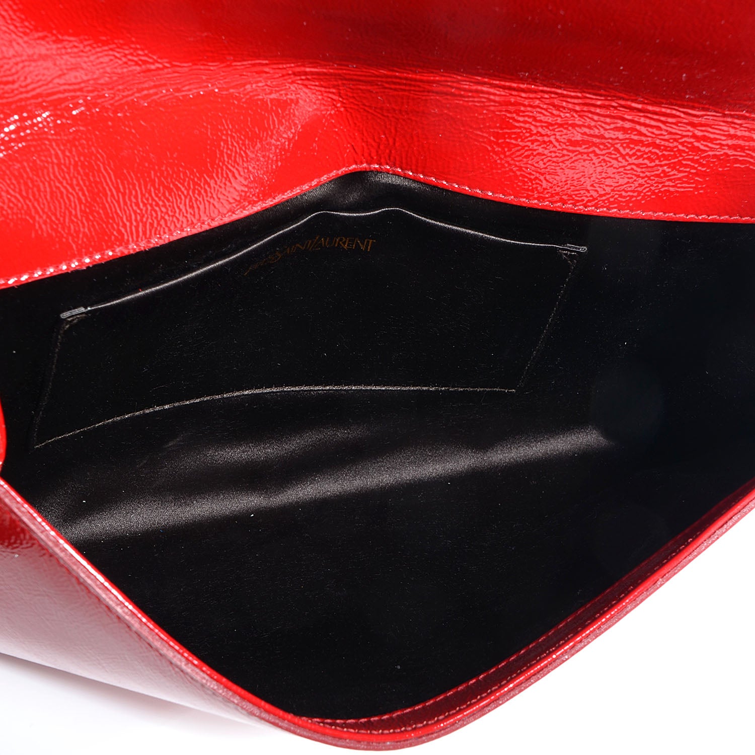 Saint Laurent Patent Monogram Large Belle De Jour Clutch Red 5 of 7