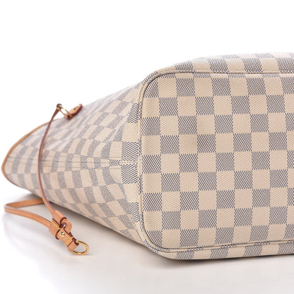 Louis Vuitton Damier Azur Neo Neverfull MM Rose Ballerine 12 of 14