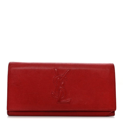 Saint Laurent Goatskin Belle De Jour Flap Wallet Rouge Orient 1 of 13