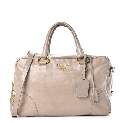 Prada Vitello Shine Top Handle Bowler Pomice 1 of 17