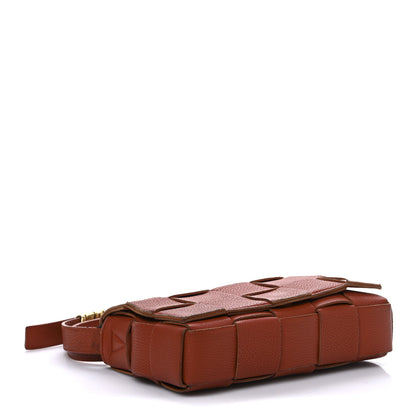 Bottega Veneta Grained Calfskin Maxi Intrecciato Cassette Crossbody Bag Maple 4 of 14