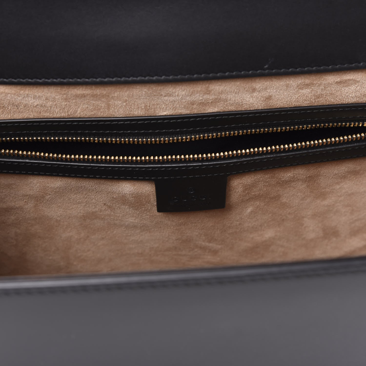 Gucci Calfskin Maxi Sylvie Top Handle Bag Black 7 of 9