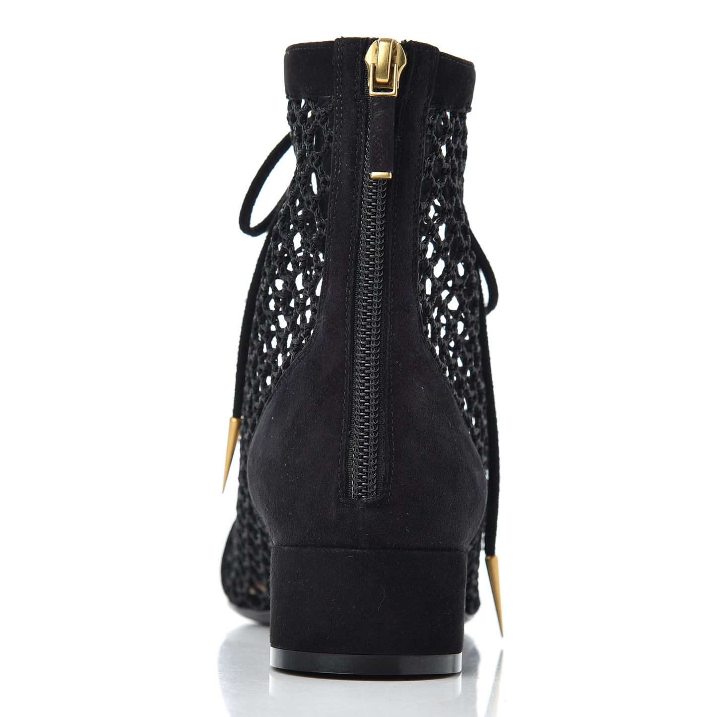 Suede Resille Naughtily-D 30mm Ankle Boots 37 Black