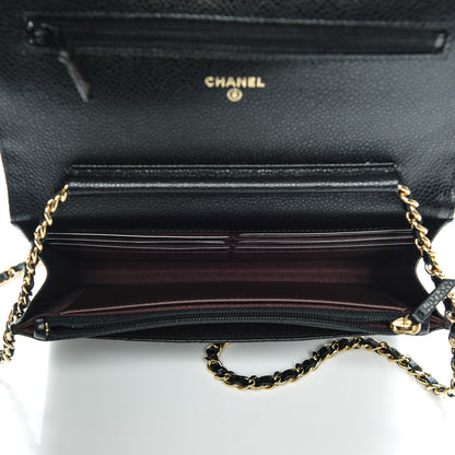 Chanel Caviar Quilted Wallet On Chain WOC Black 5 of 18