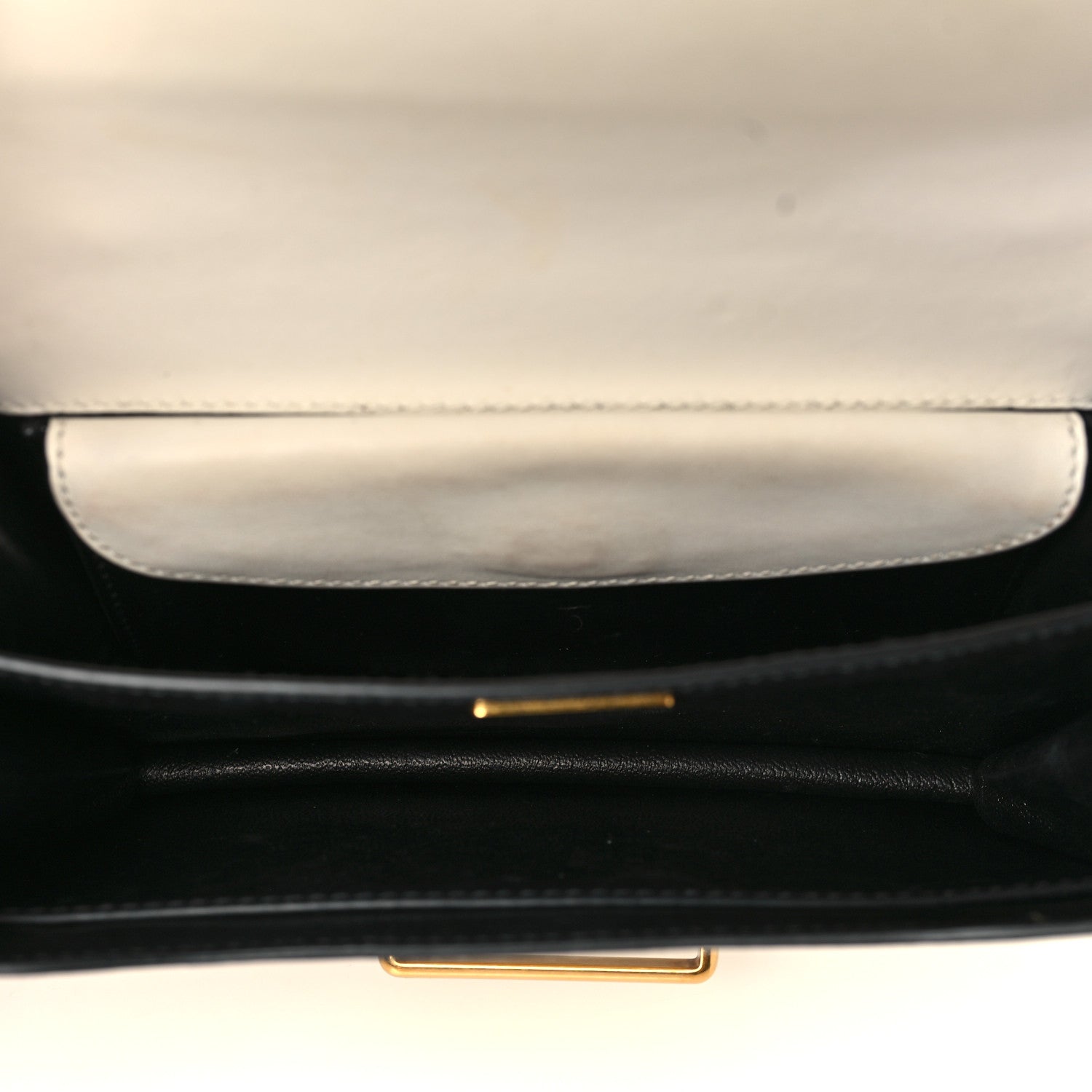 Prada City Calf Saffiano Cahier Bag Talco Black 4 of 7