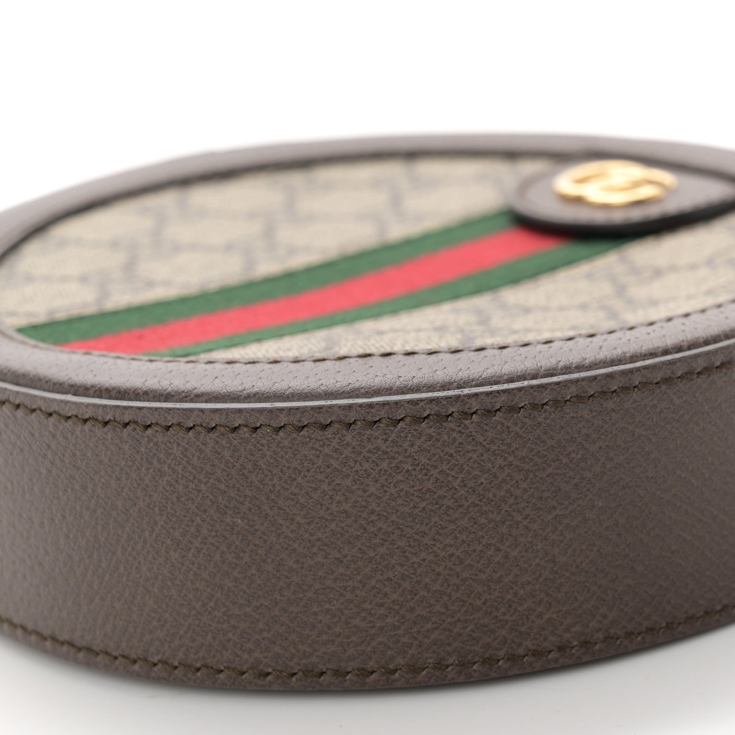 Gucci GG Supreme Monogram Web Mini Ophidia Round Shoulder Bag Brown 10 of 10