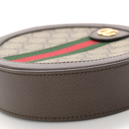 Gucci GG Supreme Monogram Web Mini Ophidia Round Shoulder Bag Brown 10 of 10