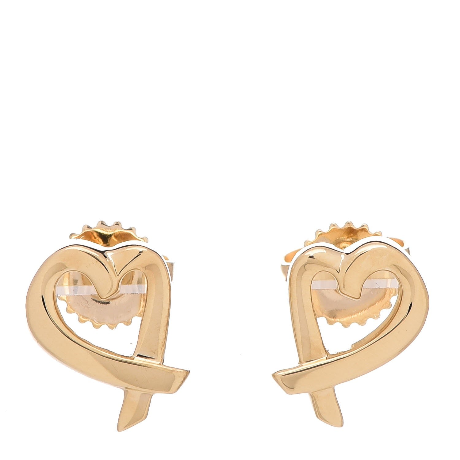 Tiffany 18K Yellow Gold Mini Paloma Picasso Loving Heart Earrings 7 of 10