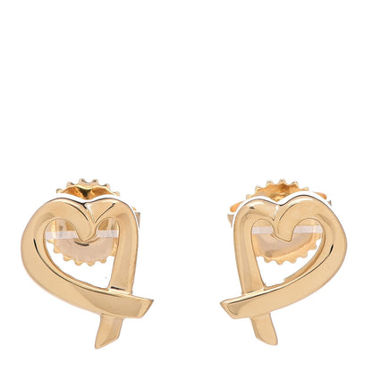 Tiffany 18K Yellow Gold Mini Paloma Picasso Loving Heart Earrings 7 of 10