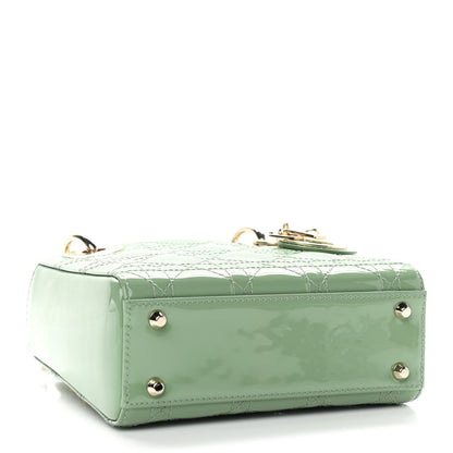 Christian Dior Patent Cannage Mini Lady Dior Mint Green 4 of 9