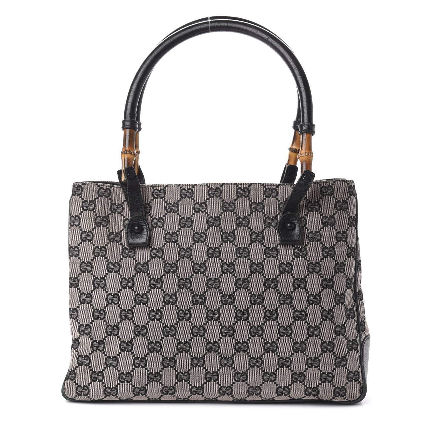 Gucci Monogram Small Bamboo Tote Navy 1 of 13