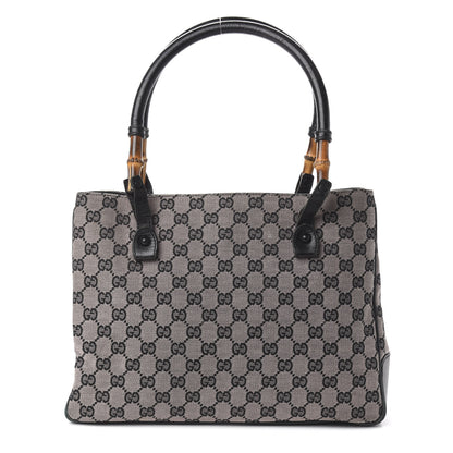Gucci Monogram Small Bamboo Tote Navy 1 of 13
