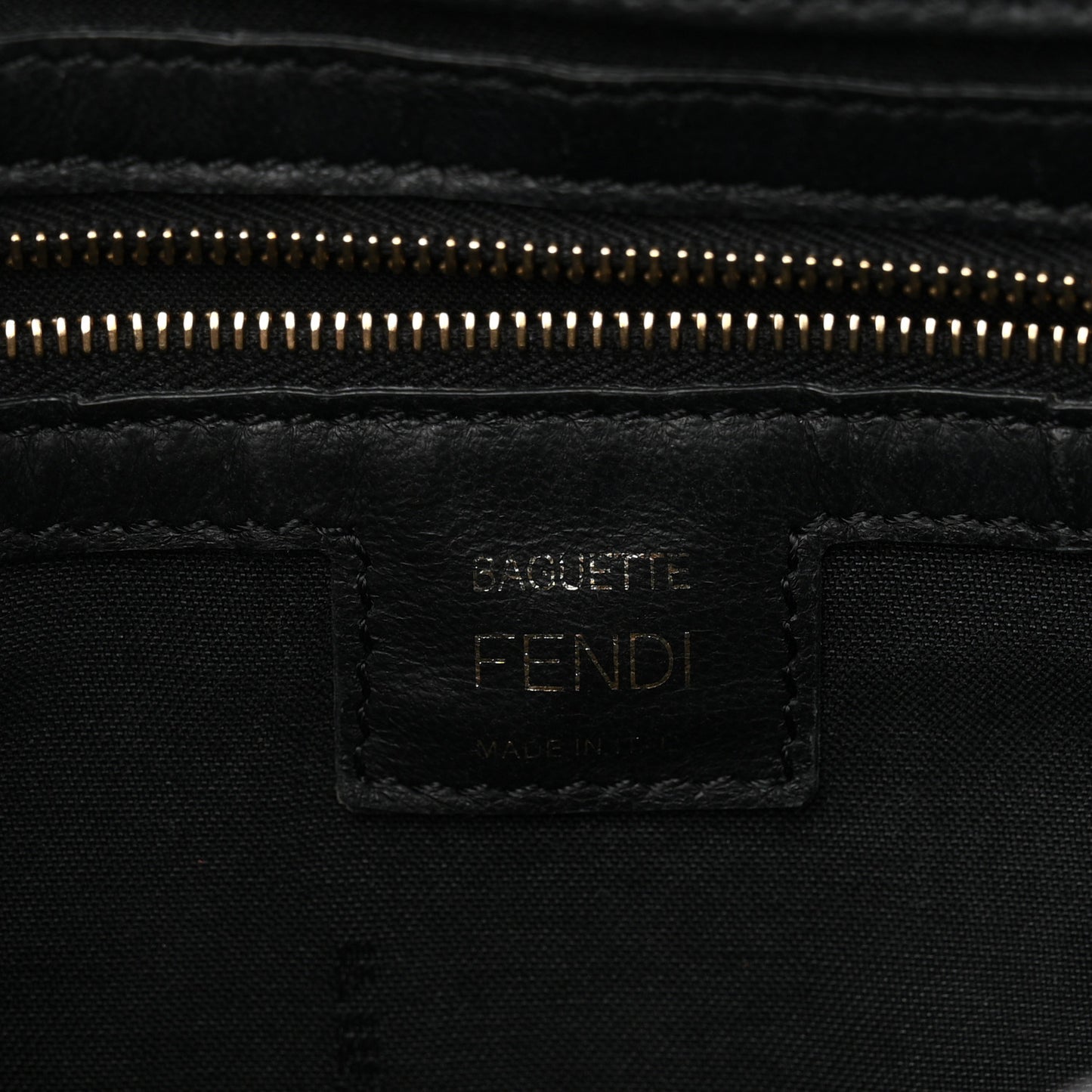 Nappa FF 1974 Embossed Baguette Black