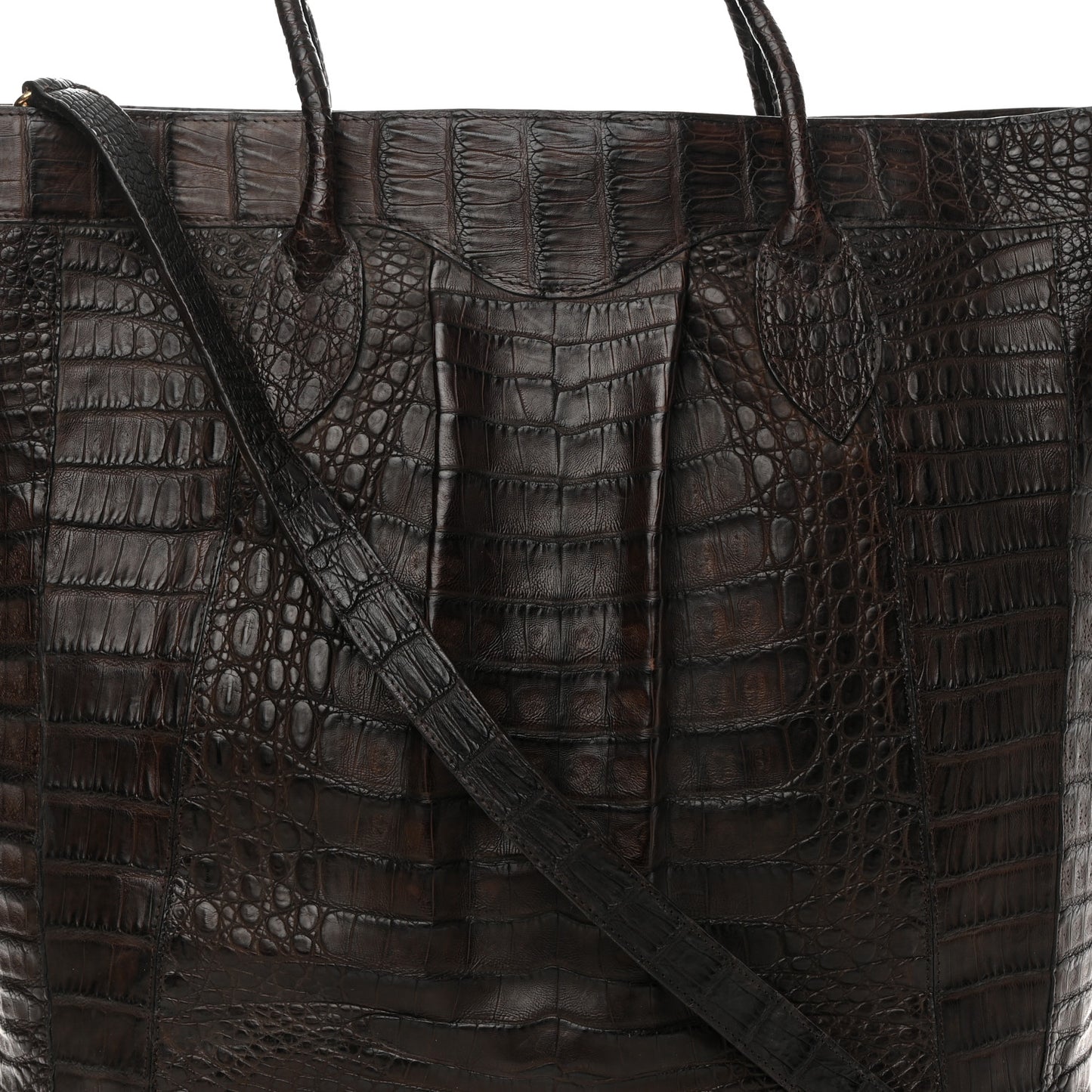 Crocodile Tote Brown