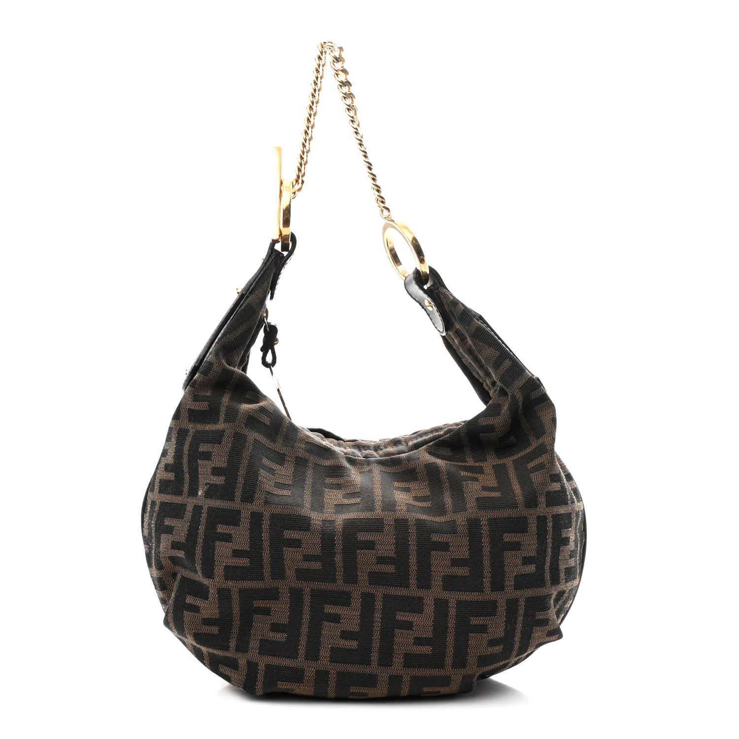 Fendi Zucca Small Chef Chain Hobo Tobacco 1 of 10