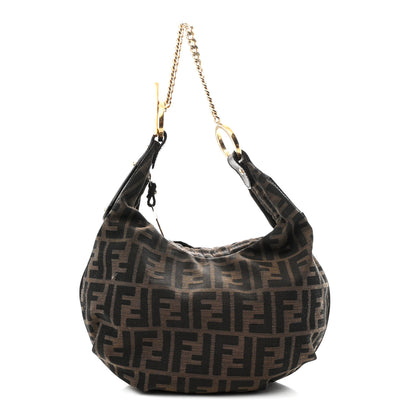 Fendi Zucca Small Chef Chain Hobo Tobacco 1 of 10