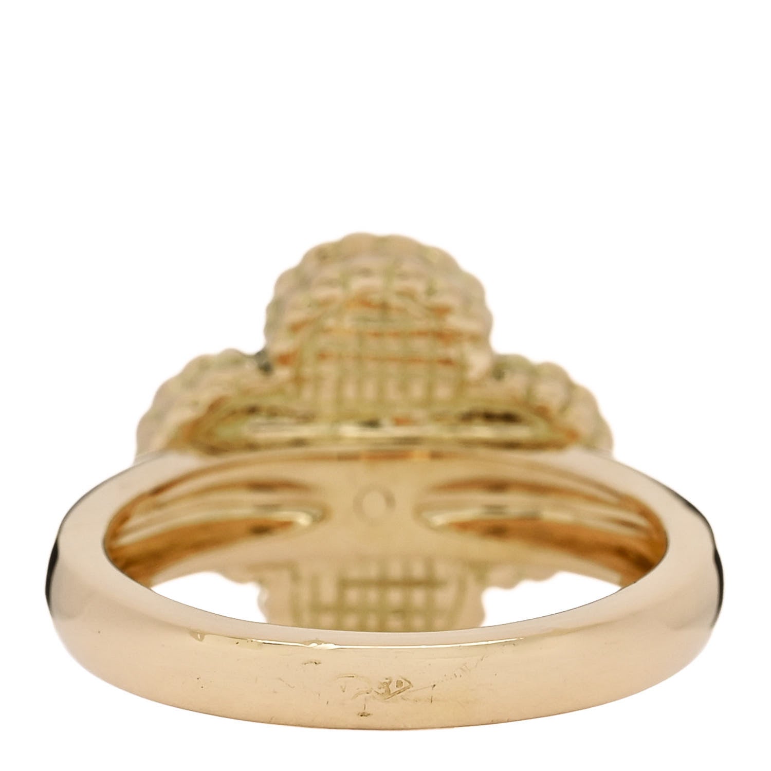 Van Cleef & Arpels 18K Yellow Gold Diamond Carnelian Vintage Alhambra Ring 50 5.5 4 of 5