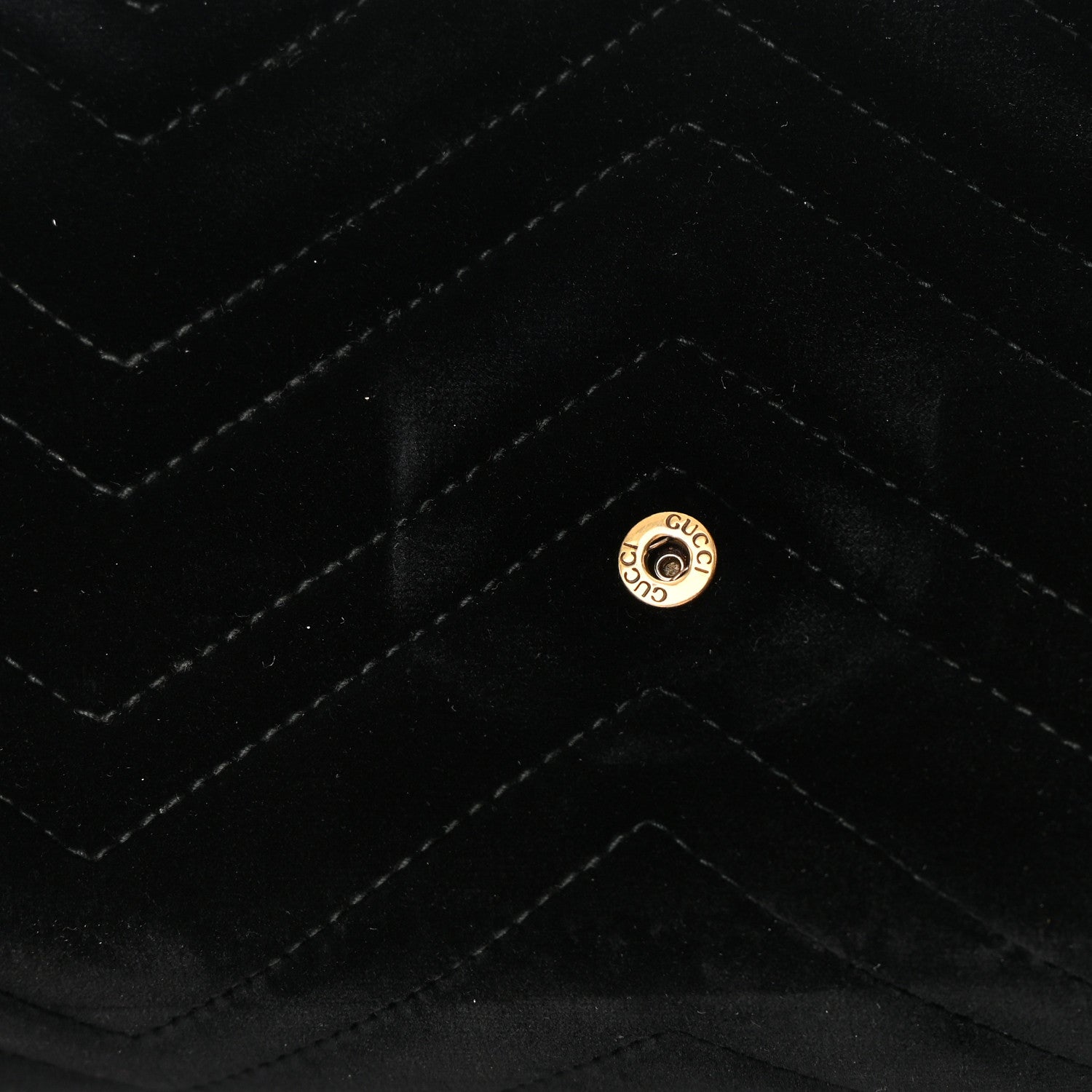 Gucci Velvet Matelasse GG Marmont Chain Wallet Black 18 of 18