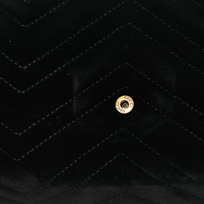 Gucci Velvet Matelasse GG Marmont Chain Wallet Black 18 of 18
