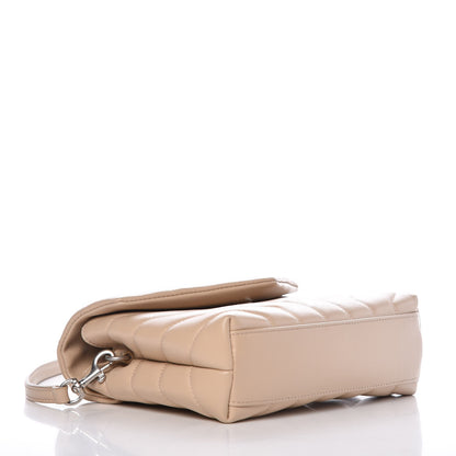 Saint Laurent Calfskin Y Quilted Monogram Toy Loulou Satchel Nude Powder 4 of 7