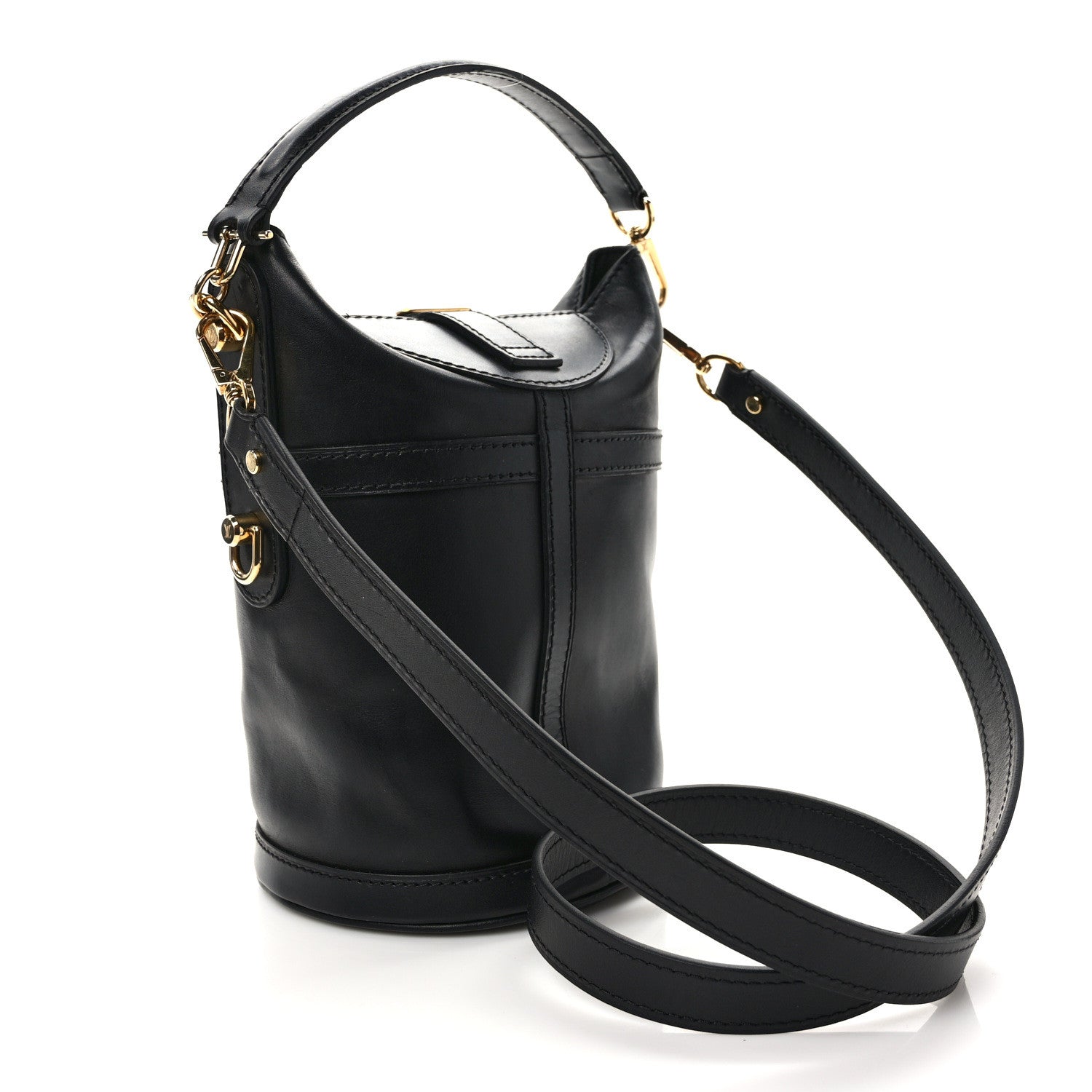 Louis Vuitton Calfskin Duffle Bag Black 3 of 8