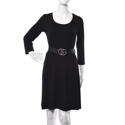 Gucci Moon Calfskin Nickel Double G 40mm Belt 110 44 Black 2 of 7