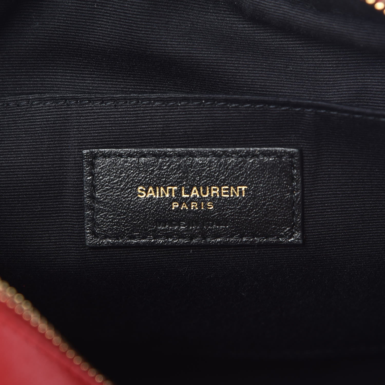 Saint Laurent Calfskin Matelasse Monogram Lou Camera Bag Red 6 of 7