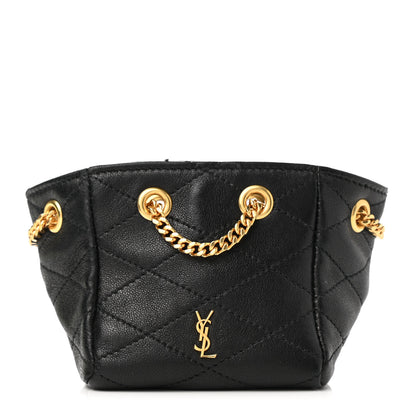 Saint Laurent Lambskin Quilted Baby Bucket Bag Black 1 of 7