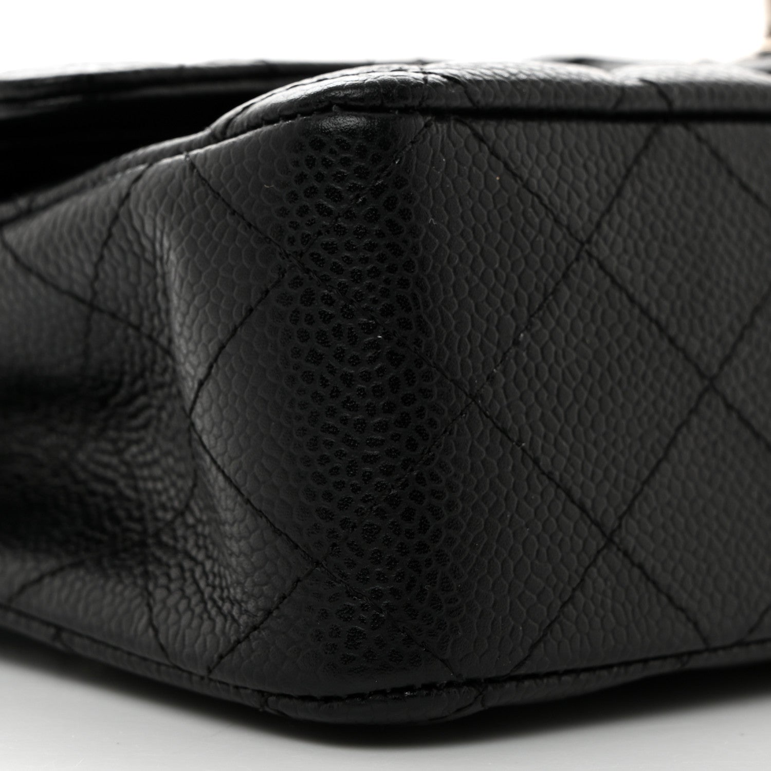Chanel Caviar Quilted Medium Double Flap Black 9 of 12