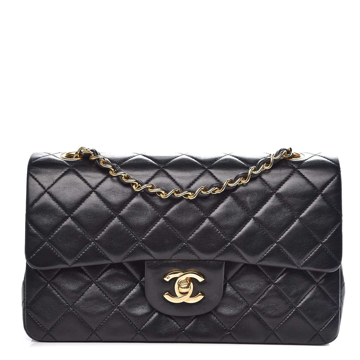 Chanel Lambskin Quilted Small Double Flap Black 1 of 11