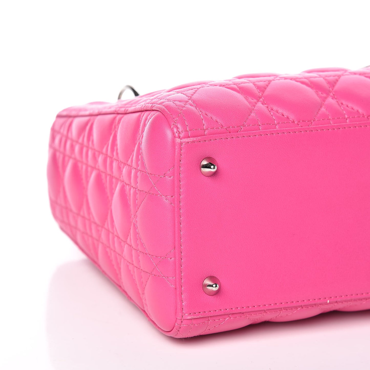Lambskin Cannage Medium Lady Dior Pink